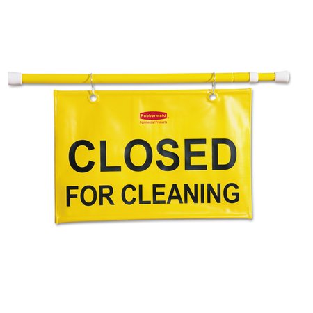 RUBBERMAID COMMERCIAL Site Safety Hanging Sign, 50w x 1d x 13h, Yellow FG9S1500YEL